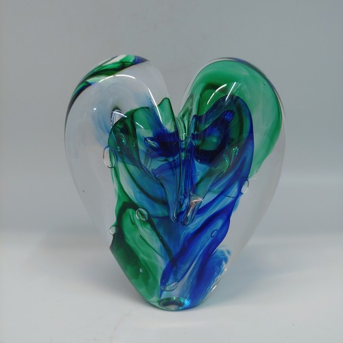 DG-051 Heart,  Blue and Green $108 at Hunter Wolff Gallery